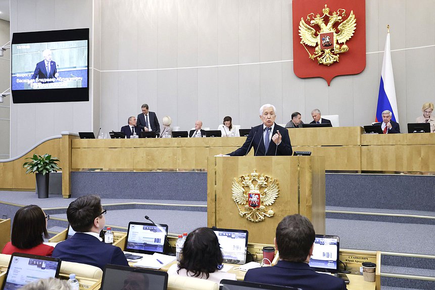 Руководитель фракции "Единая Россия" Владимир Васильев