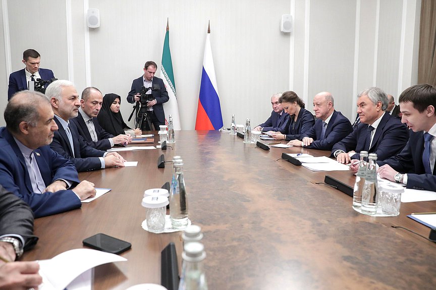 Meeting of Chairman of the State Duma Vyacheslav Volodin and Chairman of the Commission of National Security and Foreign Policy of the Islamic Consultative Assembly of the Islamic Republic of Iran Vahid Jalalzadeh