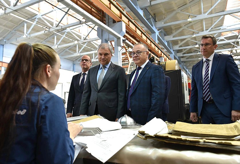 Глава Удмуртской Республики Александр Бречалов и Председатель Государственной Думы Вячеслав Володин