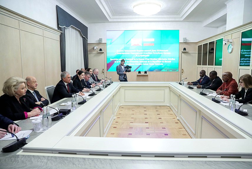 Meeting of Chairman of the State Duma Vyacheslav Volodin and Speaker of the National Assembly of the Republic of Burundi Gélase Daniel Ndabirabe