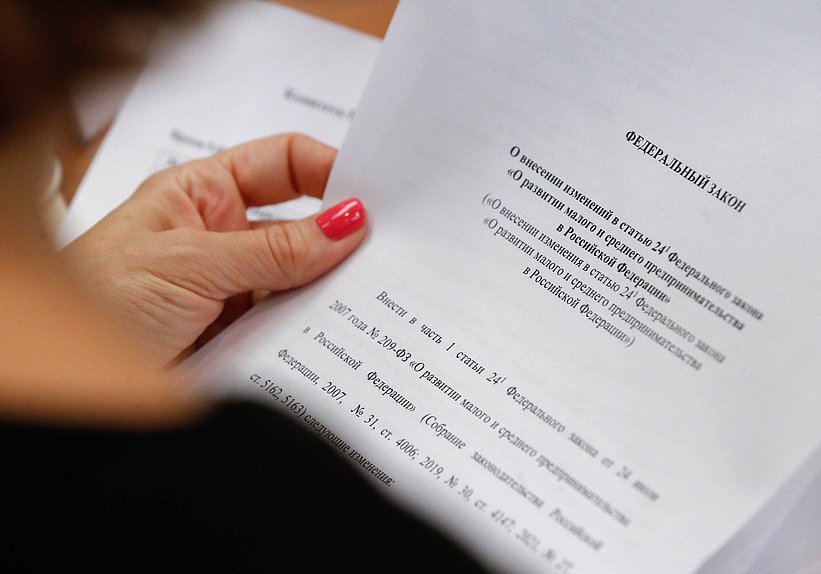 Заседание Комитета по малому и среднему предпринимательству