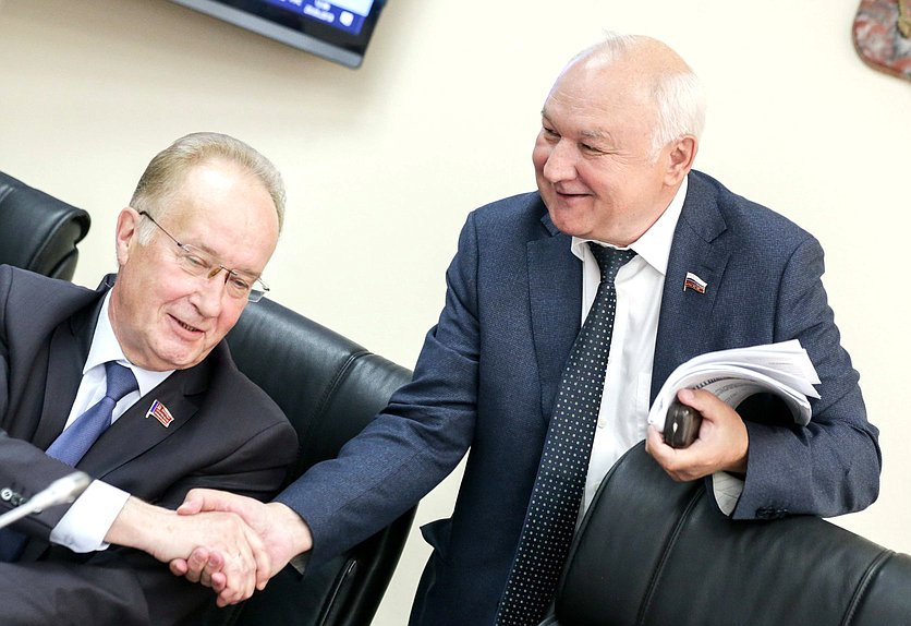 Член Комитета по делам национальностей Александр Кравец и Председатель Комитета по делам национальностей Ильдар Гильмутдинов