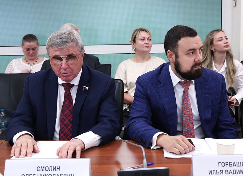Члены Комитета по науке и высшему образованию Олег Смолин и Илья Горбашев