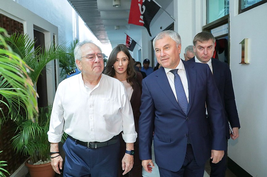 Chairman of the State Duma Vyacheslav Volodin and President of the National Assembly of the Republic of Nicaragua Gustavo Porras Cortés