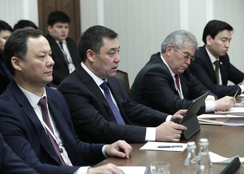 Meeting of Chairman of the State Duma Viacheslav Volodin and President of the Kyrgyz Republic Sadyr Japarov