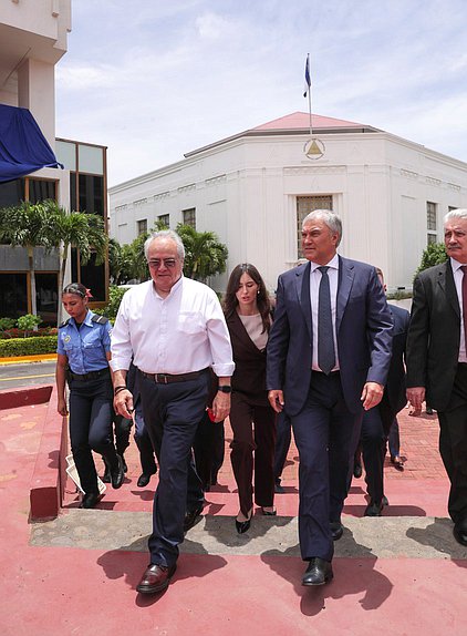 Chairman of the State Duma Vyacheslav Volodin and President of the National Assembly of the Republic of Nicaragua Gustavo Porras Cortés