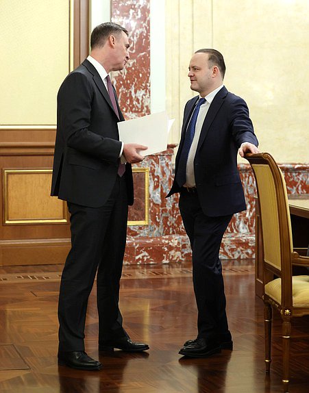 Заместитель Председателя Правительства РФ Дмитрий Патрушев и заместитель Председателя Государственной Думы Владислав Даванков