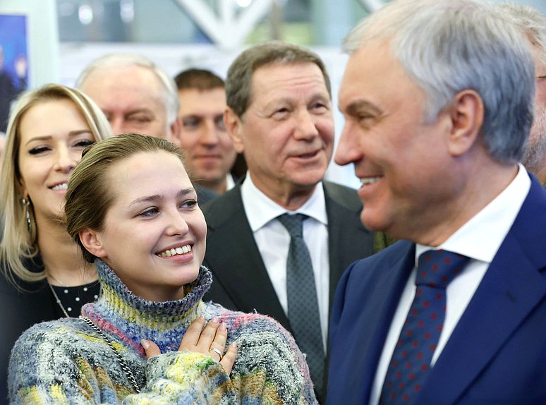 Актриса Аглая Шиловская и Председатель Государственной Думы Вячеслав Володин