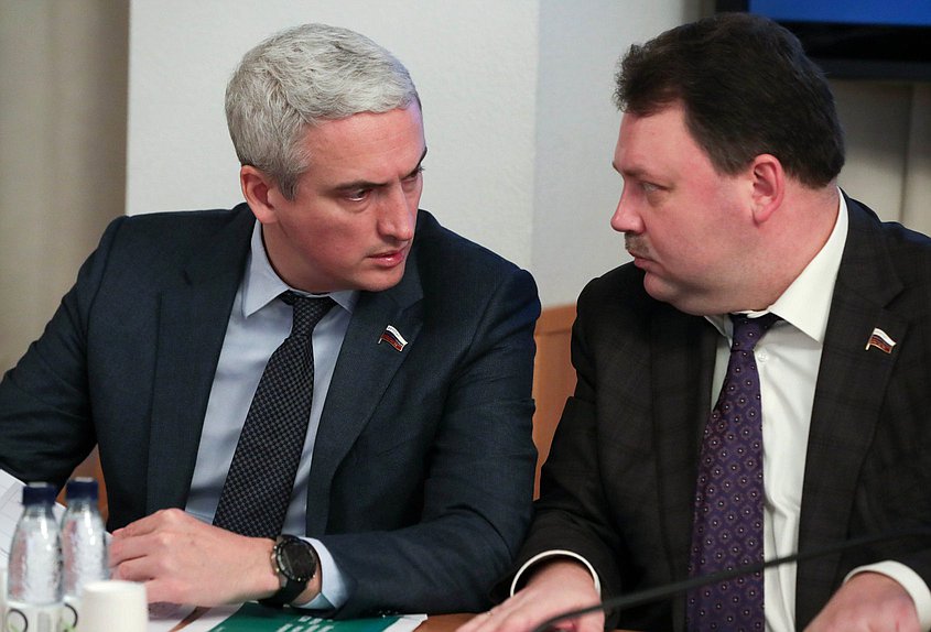 Член Комитета по промышленности и торговле Евгений Нифантьев и заместитель Председателя Комитета по экономической политике Артем Кирьянов