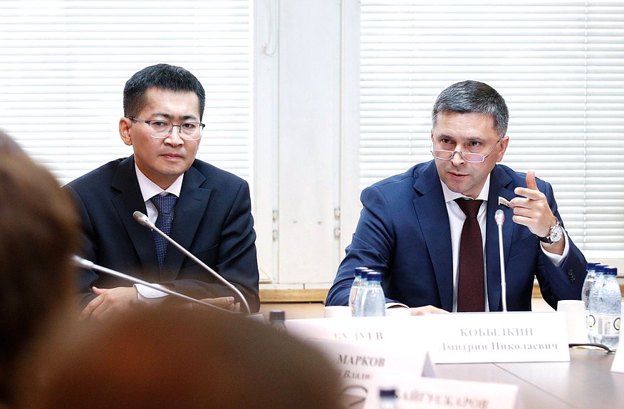 Председатель Комитета по экологии, природным ресурсам и охране окружающей среды Дмитрий Кобылкин и член Комитета Николай Будуев