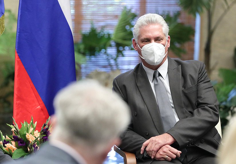 El Primer Secretario del Comité Central del Partido Comunista y el Presidente de la República de Cuba Miguel Díaz-Canel Bermúdez