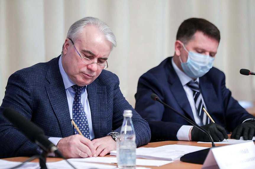 Председатель Комитета по энергетике Павел Завальный и Председатель Комитета по экономической политике, промышленности, инновационному развитию и предпринимательству Сергей Жигарев