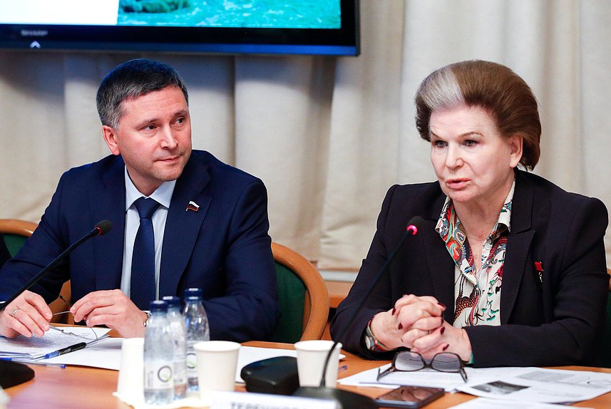 Председатель Комитета по экологии, природным ресурсам и охране окружающей среды Дмитрий Кобылкин и член Комитета по международным делам Валентина Терешкова