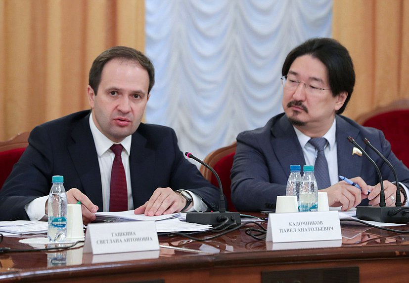 Заместитель Министра финансов РФ Павел Кадочников и Председатель Комитета по охране здоровья Бадма Башанкаев