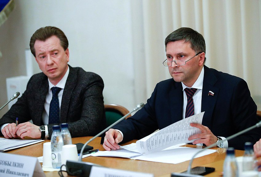Председатель Комитета по экологии, природным ресурсам и охране окружающей среды Дмитрий Кобылкин и Первый заместитель Председателя Комитета Владимир Бурматов
