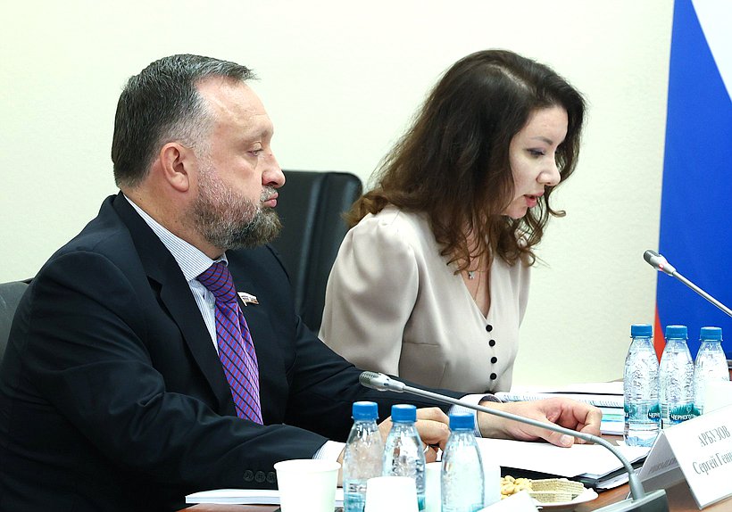 Член Комитета по энергетике Сергей Арбузов и Первый заместитель Министра финансов РФ Ирина Окладникова