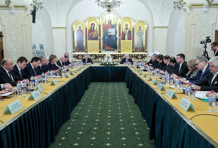 Председатель Государственной Думы Вячеслав Володин принял участие в 32-м совместном заседании Наблюдательного, Попечительского и Общественного советов по изданию Православной энциклопедии