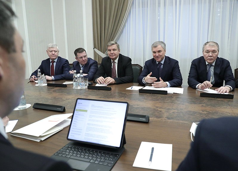 Meeting of Chairman of the State Duma Viacheslav Volodin and President of the Kyrgyz Republic Sadyr Japarov