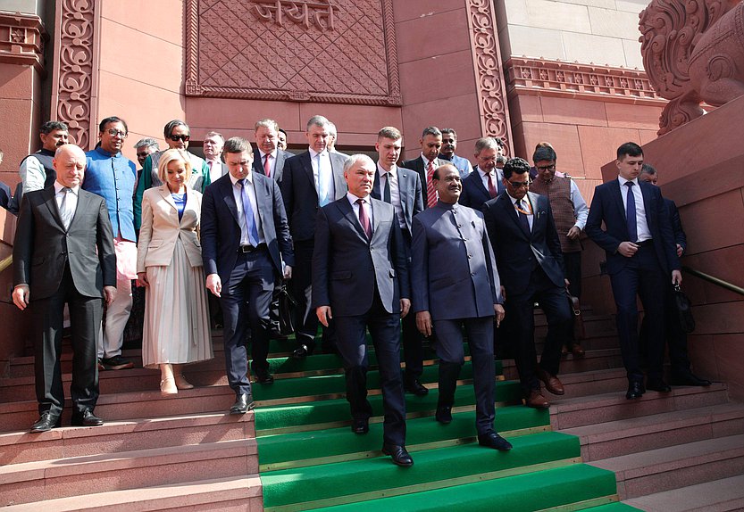 Meeting of Chairman of the State Duma Vyacheslav Volodin and Speaker of the Lok Sabha of the Parliament of the Republic of India Om Birla