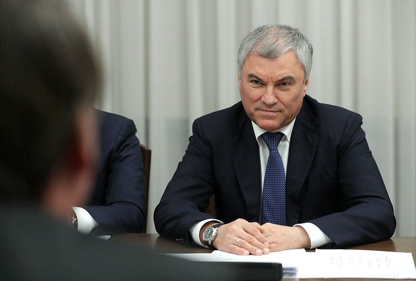 El Jefe de la Duma Estatal Vyacheslav Volodin