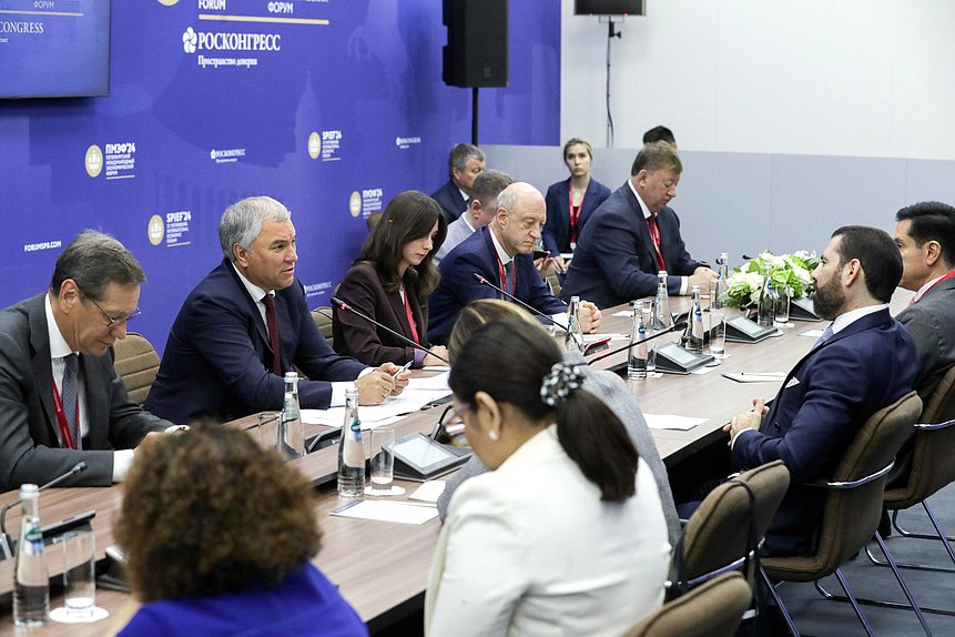 Meeting of Chairman of the State Duma Vyacheslav Volodin and Special Representative of the President of Nicaragua for Russian Affairs Laureano Facundo Ortega Murillo