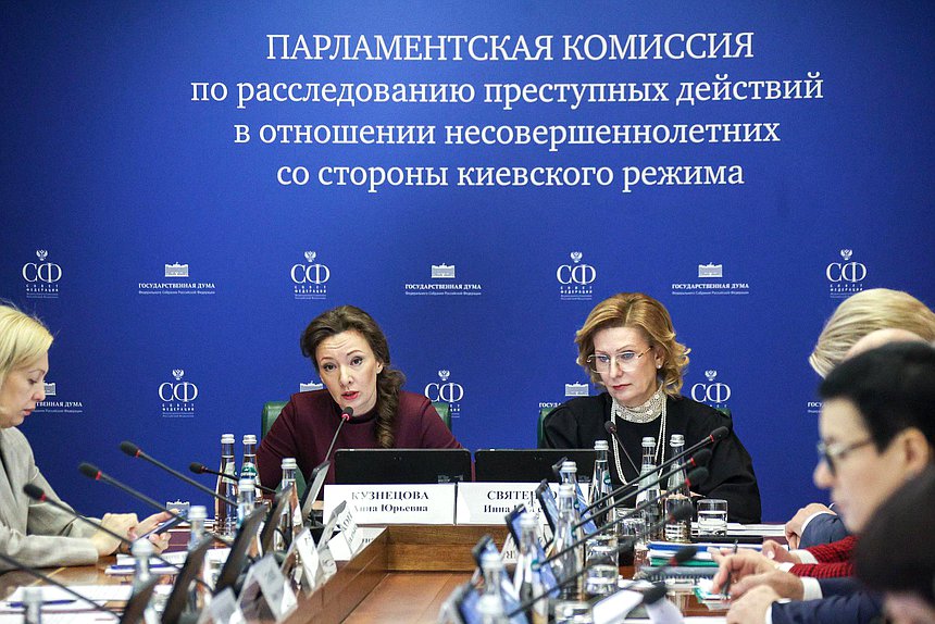 Deputy Chairwoman of the State Duma Anna Kuznetsova and senator of the Russian Federation Inna Svyatenko