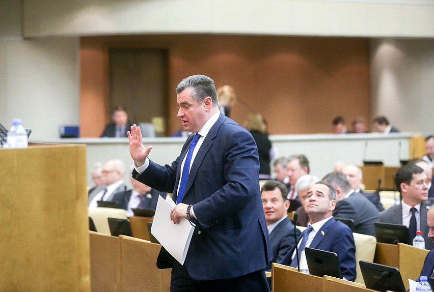 Председатель Комитета по международным делам Леонид Слуцкий