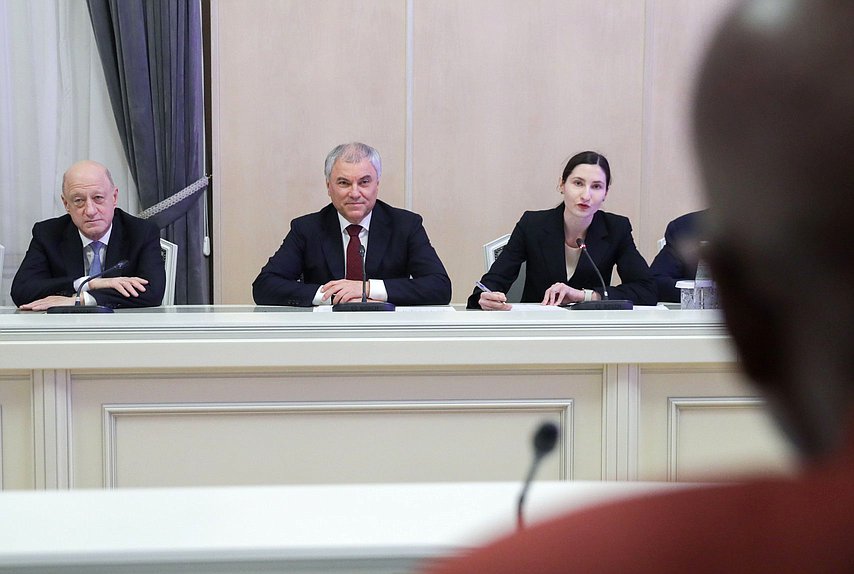 Chairman of the State Duma Vyacheslav Volodin and Deputy Chairman of the State Duma Alexander Babakov