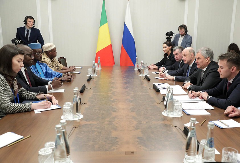 Meeting of Chairman of the State Duma Vyacheslav Volodin and President of the National Transitional Council of the Republic of Mali Malick Diaw