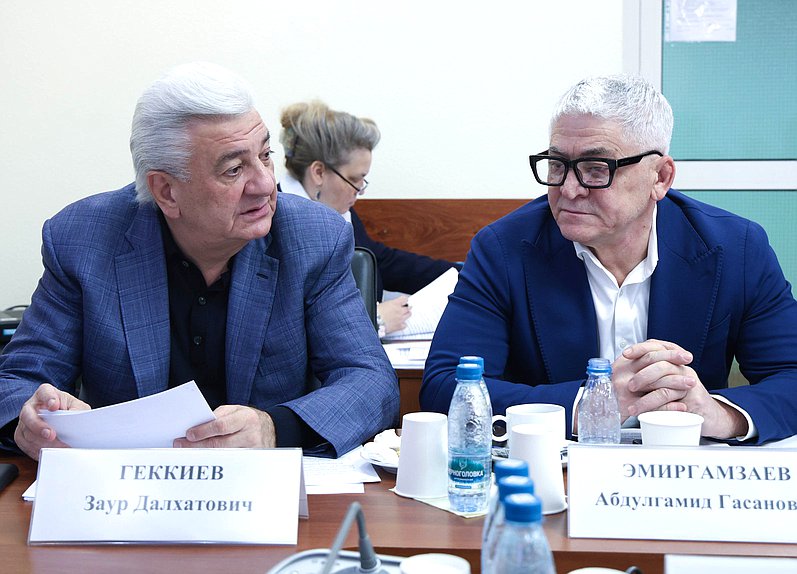 Заместитель Председателя Комитета по энергетике Заур Геккиев и член Комитета Абдулгамид Эмиргамзаев