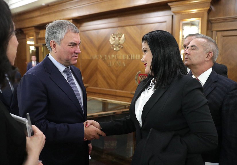 Reunión del Jefe de la Duma Estatal, Vyacheslav Volodin, con el Presidente de la Asamblea Nacional Constituyente de Venezuela, Diosdado Cabello Rondón