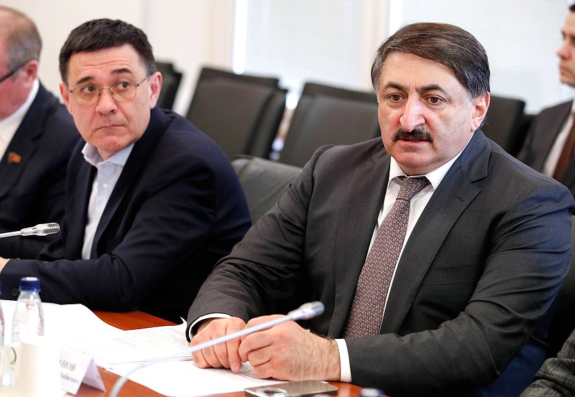 Первый заместитель Председателя Комитета по энергетике Валерий Селезнев и член Комитета Джамаладин Гасанов