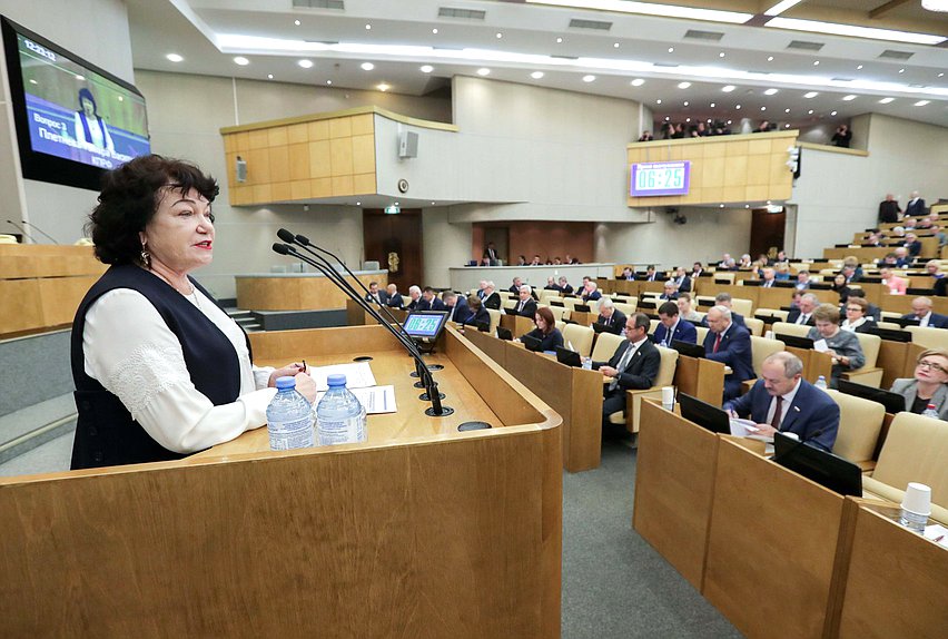 Председатель Комитета по вопросам семьи, женщин и детей Тамара Плетнева