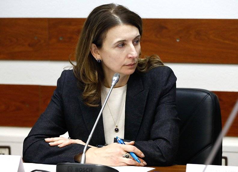 Заместитель Председателя Комитета по бюджету и налогам Ольга Ануфриева. Заседание Комиссии Совета законодателей по вопросам межбюджетных отношений и налоговому законодательству