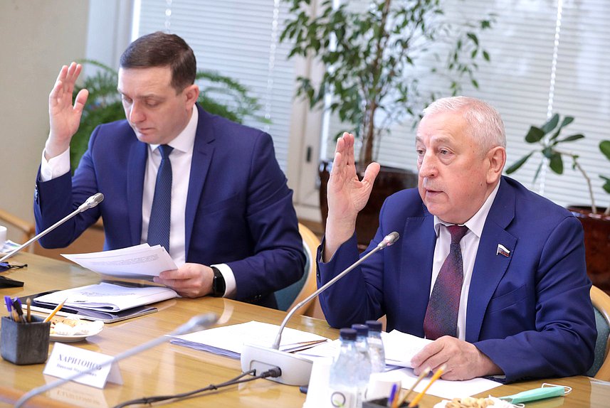 Первый заместитель Председателя Комитета по развитию Дальнего Востока и Арктики Вячеслав Логинов и Председатель Комитета Николай Харитонов