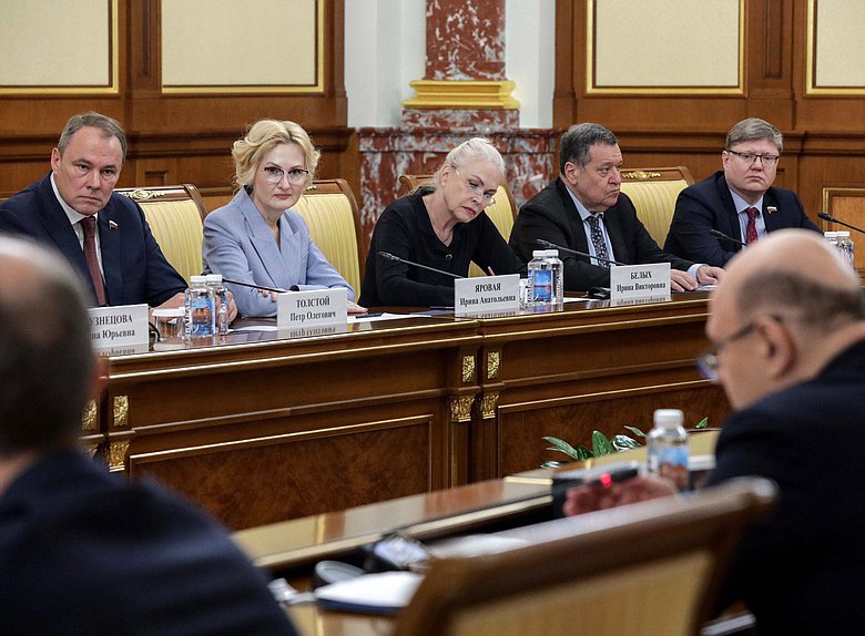 Встреча Председателя Правительства РФ Михаила Мишустина с членами фракции "Единая Россия"