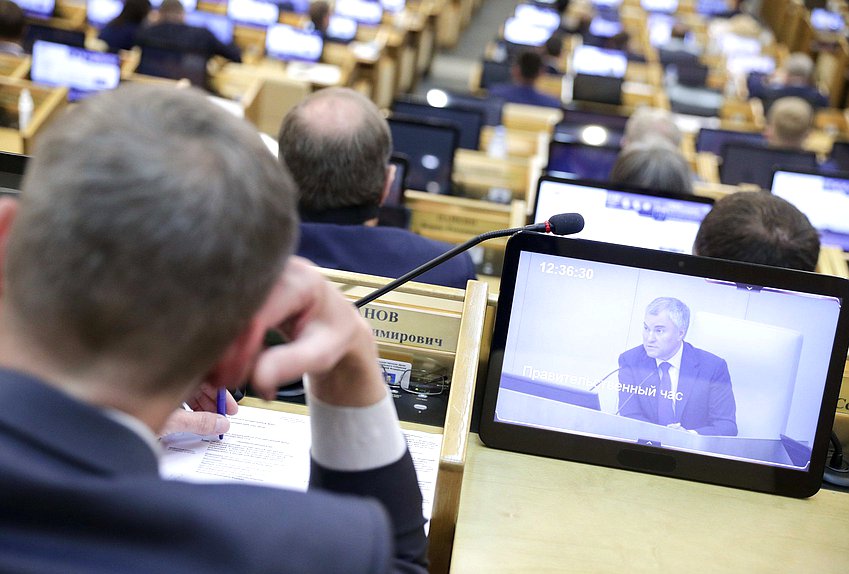 Правительственный час нейтральное Володин