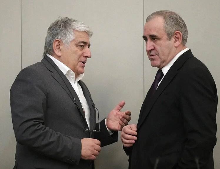 Член Комитета по государственному строительству и законодательству Отари Аршба и заместитель Председателя ГД Сергей Неверов