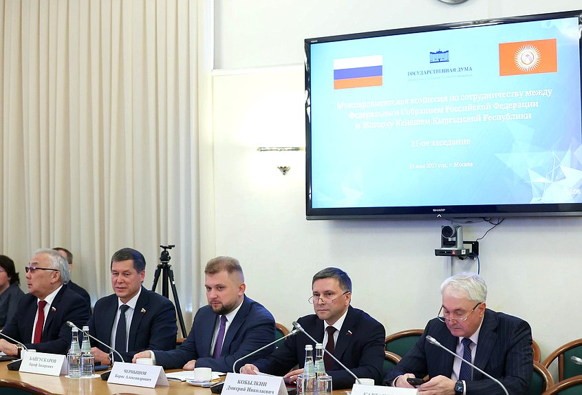 Член Комитета по экологии, природным ресурсам и охране окружающей среды Зариф Байгускаров, заместитель Председателя Государственной Думы Борис Чернышов, Председатель Комитета по экологии, природным ресурсам и охране окружающей среды Дмитрий Кобылкин и Председатель Комитета по обороне Андрей Картаполов