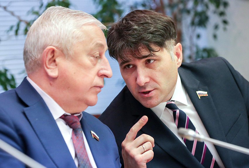 Председатель Комитета по региональной политике и проблемам Севера и Дальнего Востока Николай Харитонов и заместитель Председателя Комитета Владимир Пушкарев