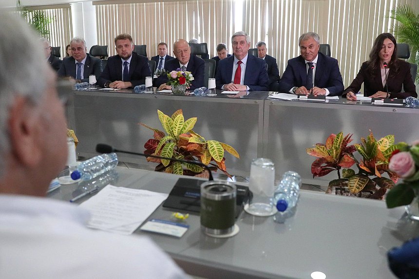 Meeting of Chairman of the State Duma Vyacheslav Volodin and President of the National Assembly of the Republic of Nicaragua Gustavo Porras Cortés