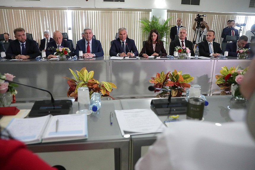 Meeting of Chairman of the State Duma Vyacheslav Volodin and President of the National Assembly of the Republic of Nicaragua Gustavo Porras Cortés