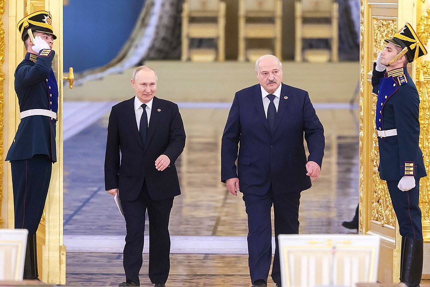 Президент России Владимир Путин и Президент Белоруссии Александр Лукашенко