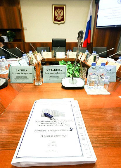 Заседание Комитета по развитию гражданского общества, вопросам общественных и религиозных объединений