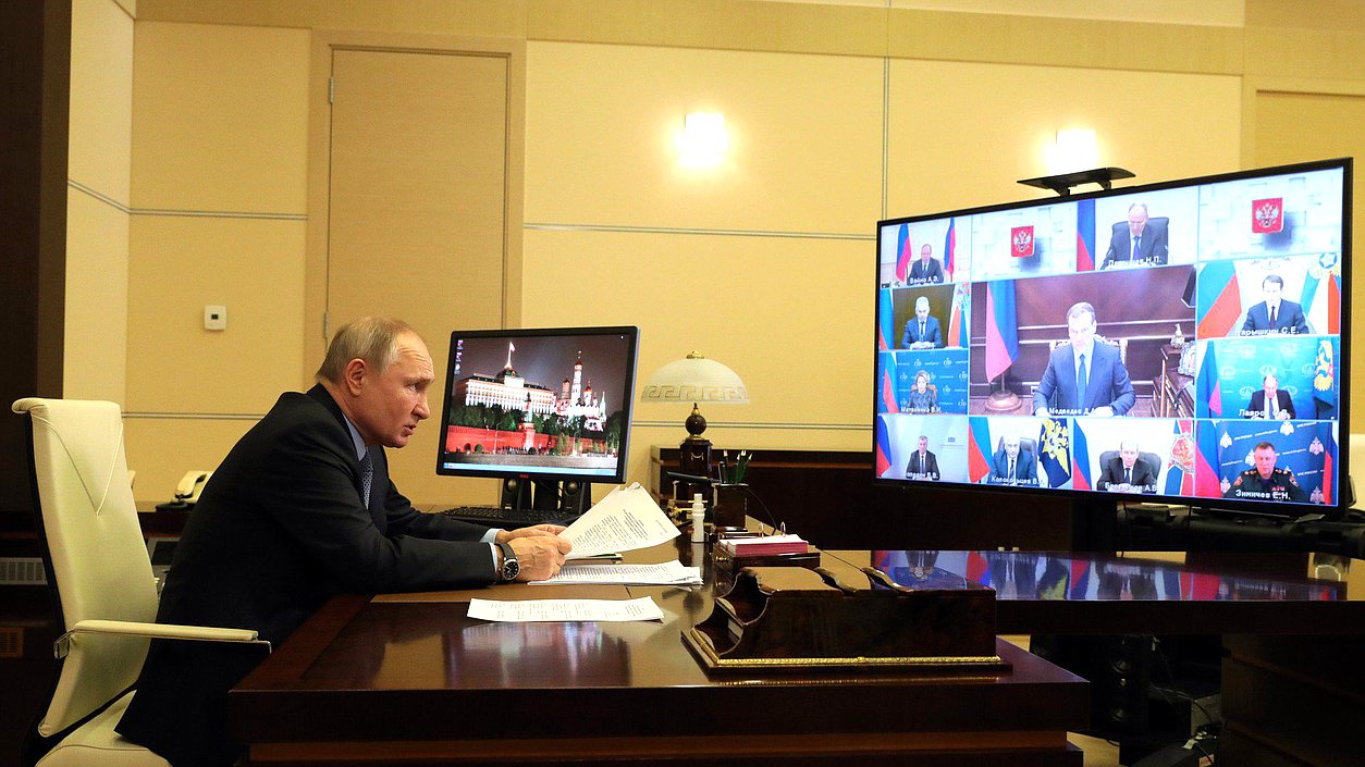 Совещание с постоянными членами Совета Безопасности. Фото: kremlin.ru