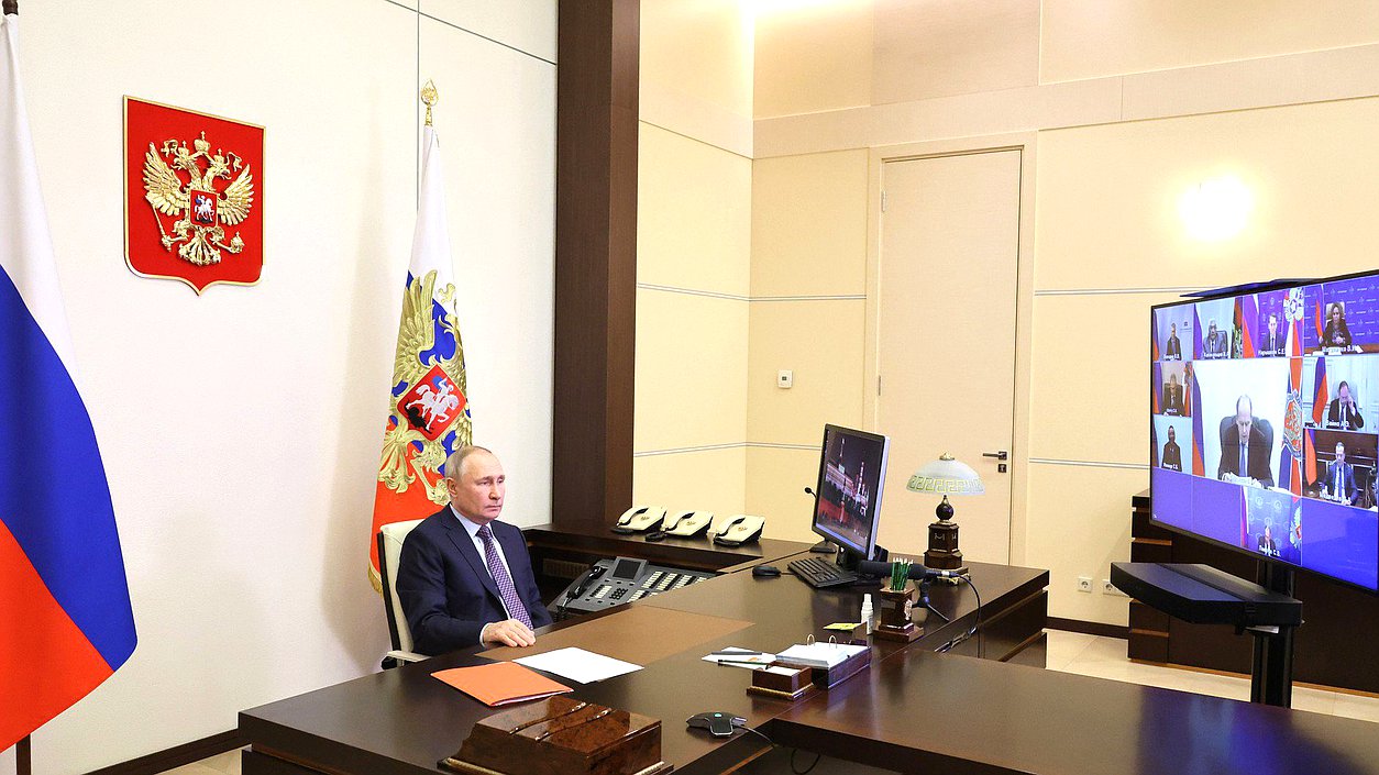 Совещание с постоянными членами Совета Безопасности. Фото: kremlin.ru