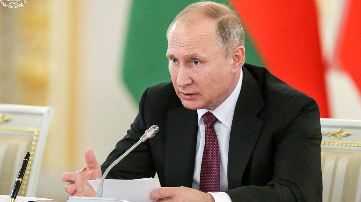 Президент России Владимир Путин во время заседания. Автор фото: Анна Исакова/Фотослужба Государственной Думы.