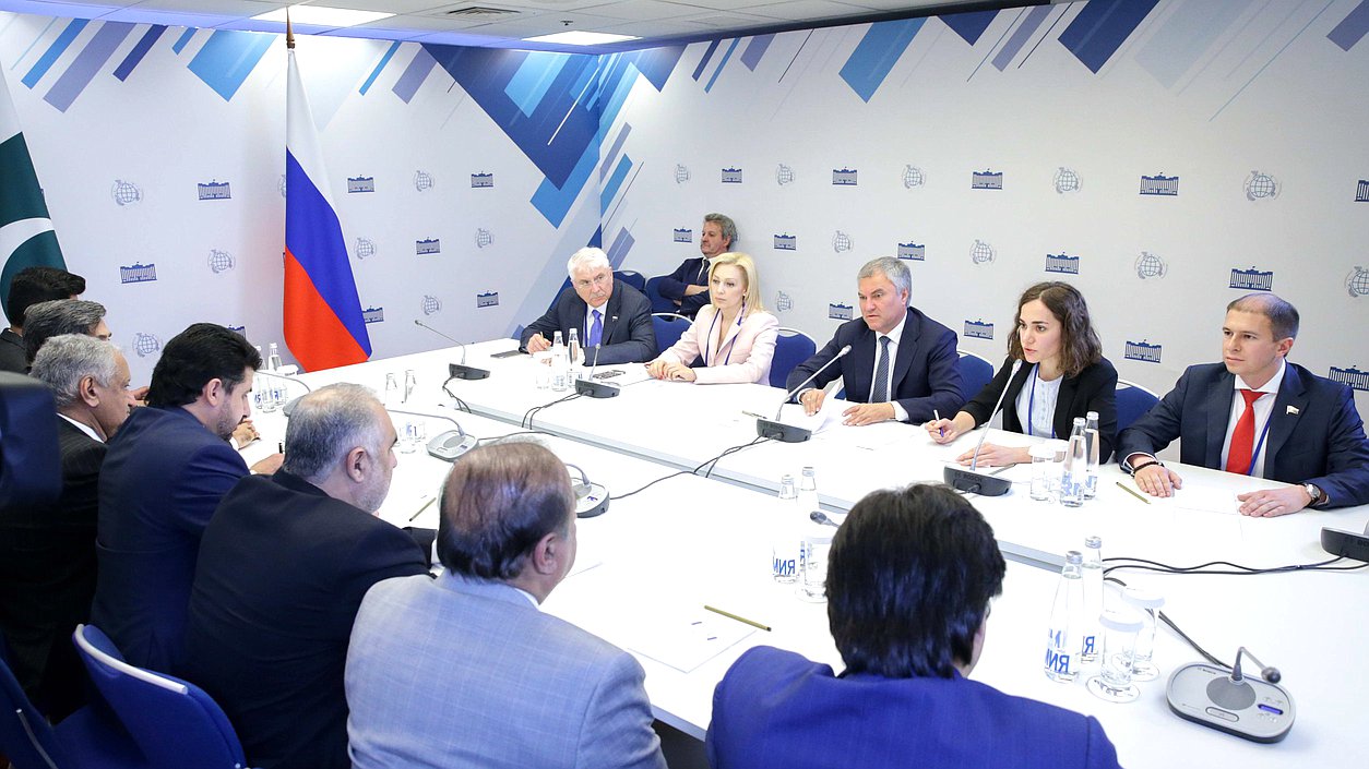 Bilateral meeting of Chairman of the State Duma Viacheslav Volodin and Chairman of the National Assembly of the Islamic Republic of Pakistan Asad Qaiser