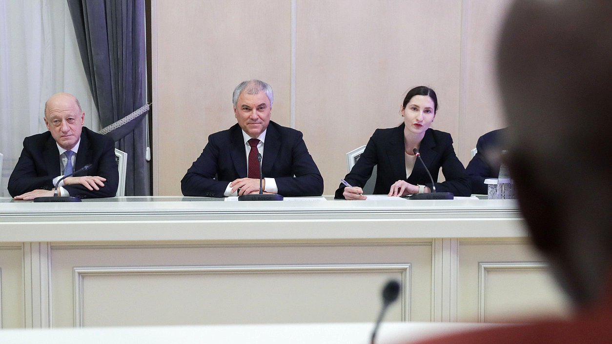 Chairman of the State Duma Vyacheslav Volodin and Deputy Chairman of the State Duma Alexander Babakov