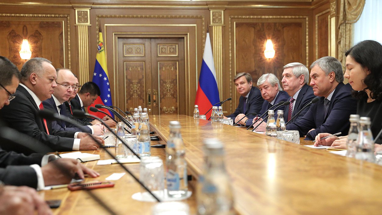 Meeting of Chairman of the State Duma Viacheslav Volodin and President of the National Constituent Assembly of Venezuela Diosdado Cabello Rondón